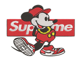 Supreme logo Mickey Mouse - Embroidery Design - FineryEmbroidery
